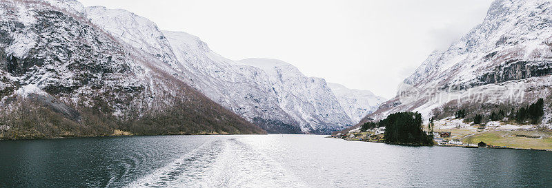 挪威冬季的n øyfjord